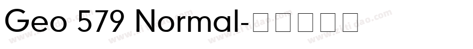 Geo 579 Normal字体转换